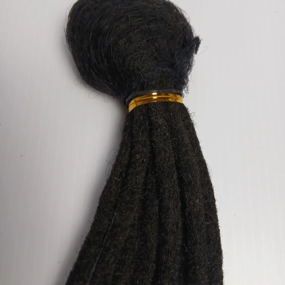 100% Human Hair Dreadlock Extensions 0.6cm Width 12 Inch 30 Strands Natural